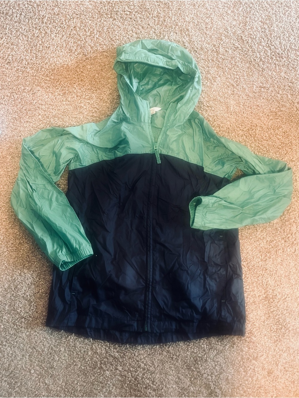Lands End Jacket Kids Boy's Medium (10-12) Full Zip Lightweight Windbreaker